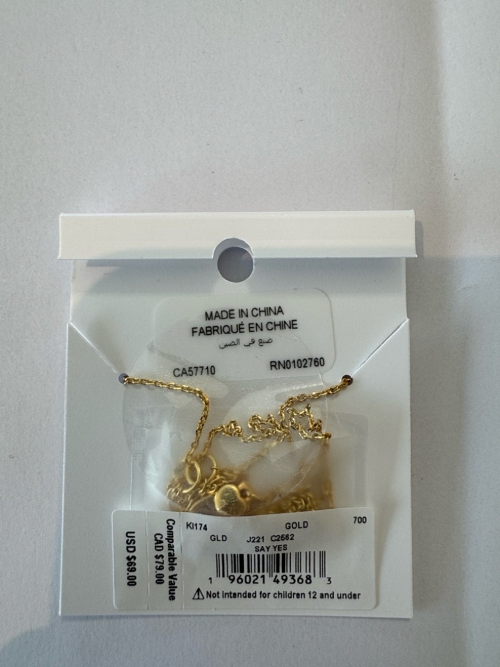 Brand new Kate Spade gold 'love' scripted pendant necklace - Picture 4 of 5